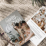Jahr der Überprüfung Foto Collage Moderne Weihnach Feiertagskarte<br><div class="desc">Geschenkte Erinnerungen geteilt: Erschwingliche Personalisierte Weihnachtskarte mit Jahr in Review Erleben Sie mit unserer Personalisierten Weihnachtskarte den Urlaubssinn und die Erinnerung an Ihre Erinnerungen. Die Vorderseite ist stolz auf Ihr geliebtes Foto, begleitet von einem herzlichen "Frohen Weihnachten" Gruß, Ihren Familiennamen und das Jahr. Herzliche Wünsche: Die Vorderseite der Karte empfängt...</div>