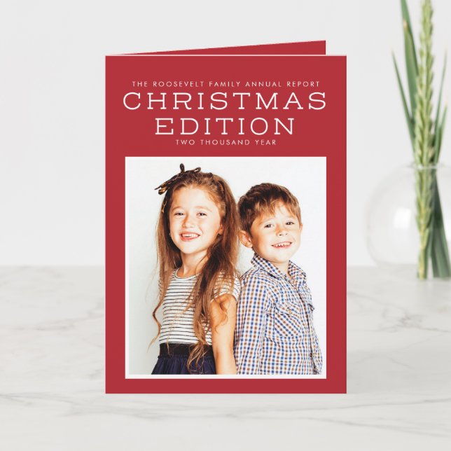 Jahr der Überprüfung Weihnachtskarte Infografik Feiertagskarte (Vorderseite)