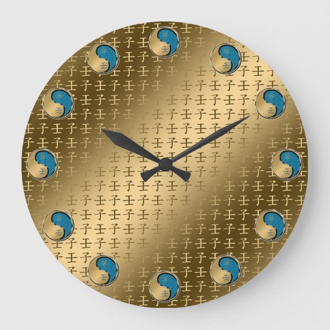 Jahr der Wasserratte Große Wanduhr (Vorderseite)