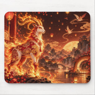 Jahr der Ziege 2027 Chinesisches Zodiak-Mauspad Mousepad