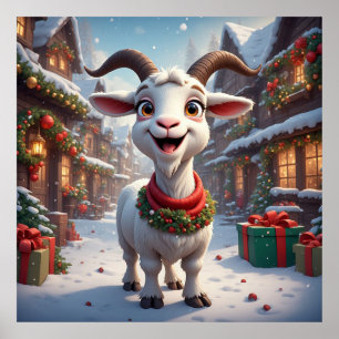 🎄 Jahr der Ziege 2027 Weihnachtsgeschenkidee 🐐 Poster