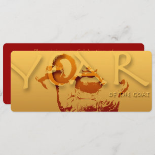 Jahr der Ziege Chinesisches Jahr Zodiac Einladung