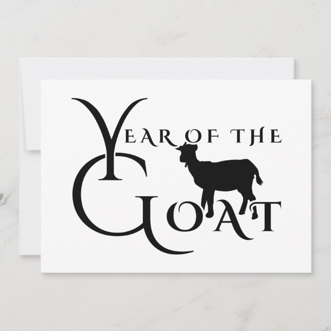 Jahr der Ziege Einladung (Vorderseite)