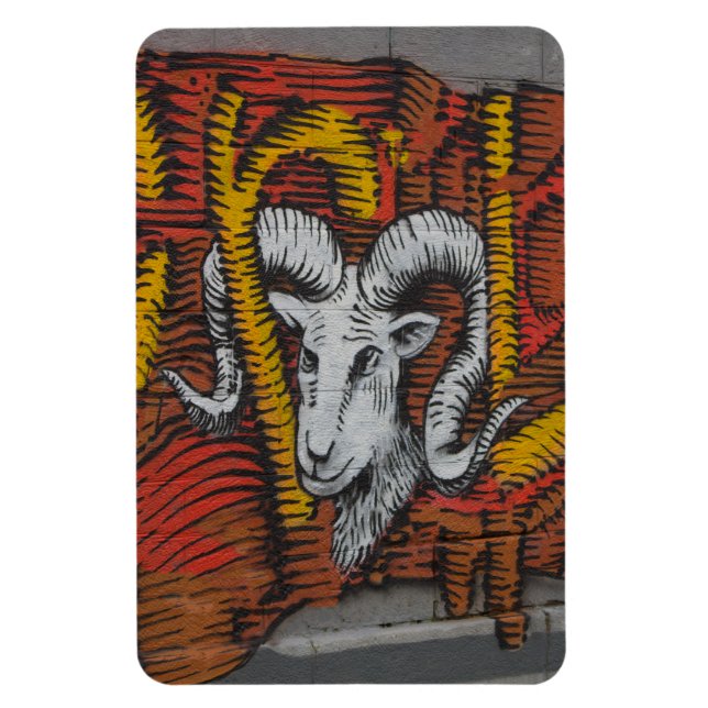 Jahr der Ziegenschaf-Graffiti Magnet (Vertikal)