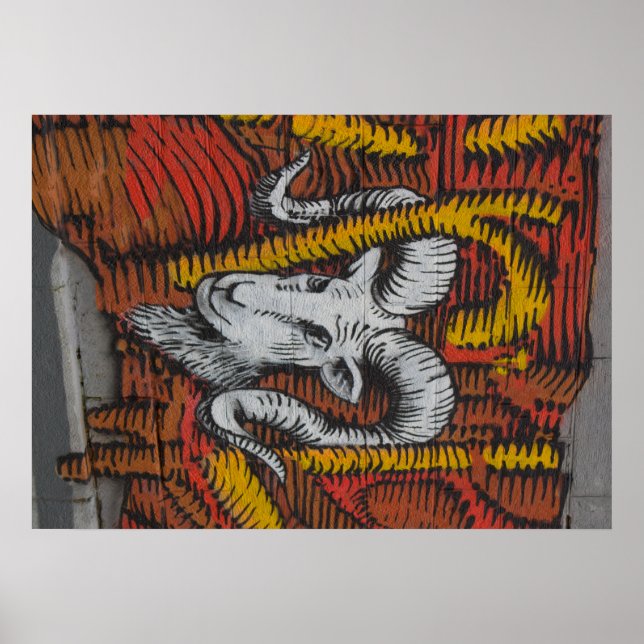 Jahr der Ziegenschaf-Graffiti Poster (Vorne)