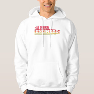 Jahr des Abschlusses für personalisierte Ingenieur Hoodie