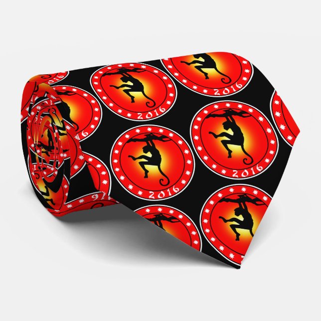 Jahr des Affen 2016 Krawatte (Gerollt)