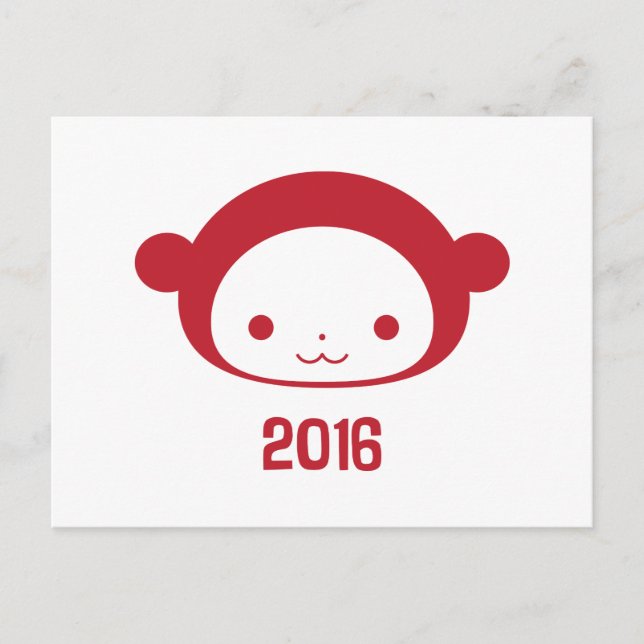 Jahr des Affen 2016 Postkarte (Vorderseite)