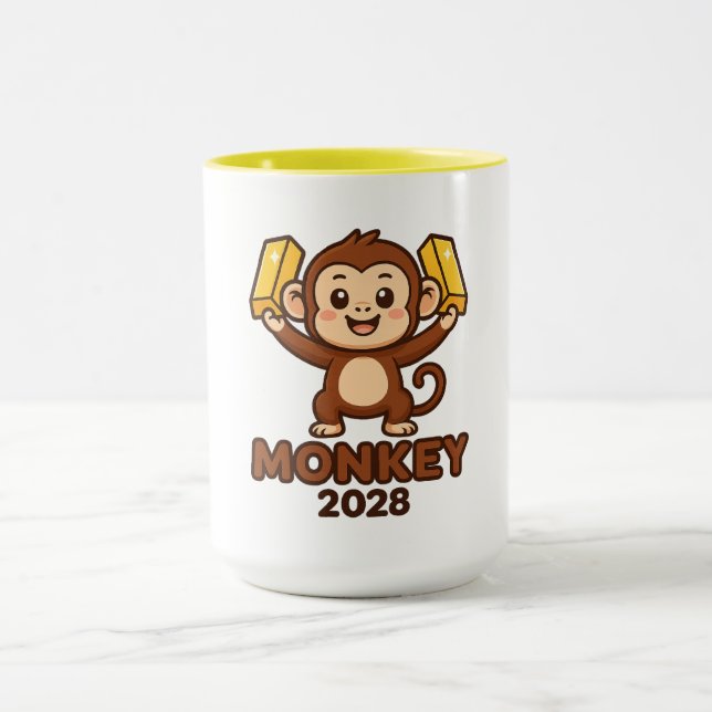 Jahr des Affen 2028 Tasse (Zentrum)