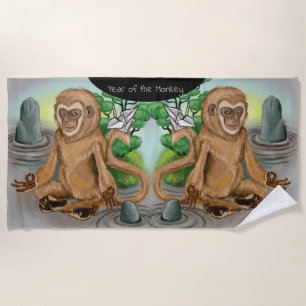 Jahr des Affen Chinesischer Zodiak Strandtuch