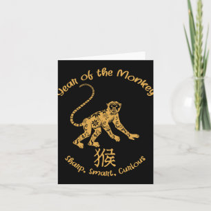 Jahr des Affenmerkmale Chinesischer Zodiak Chinesi Karte