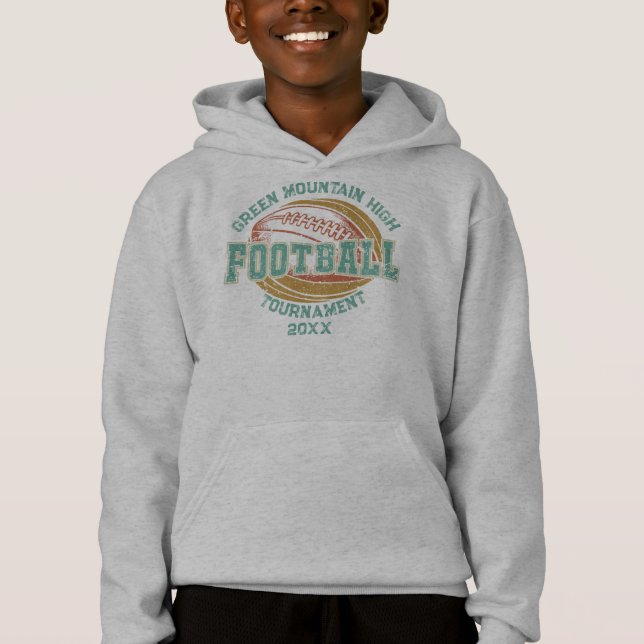 Jahr des benutzerdefinierten Fußballturniers Hoodie (Vorderseite)
