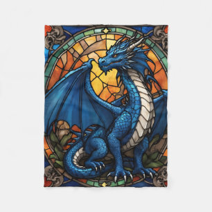 Jahr des blauen Drachen 2024 Fleecedecke