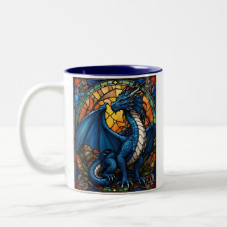 Jahr des blauen Drachen 2024 Zweifarbige Tasse