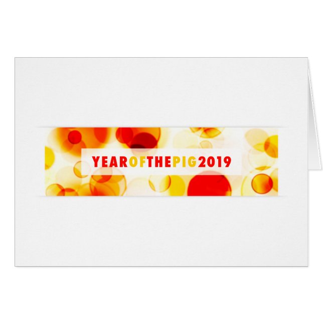 Jahr des Bokeh-Banners Pig 2019 (Vorderseite (Horizontal))
