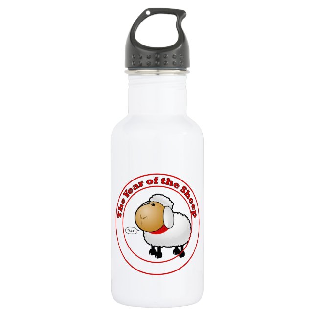 Jahr des Cartoon der Schafe Trinkflasche (Vorderseite)