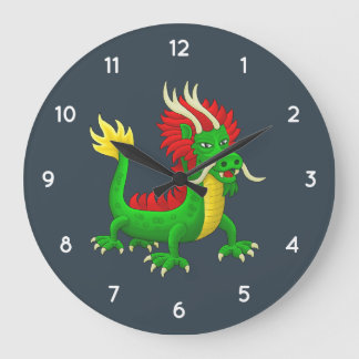 Jahr des chinesischen Drachen Große Wanduhr