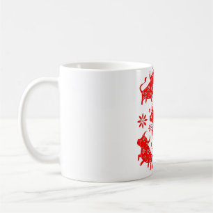 Jahr des chinesischen Neujahrs 2021 am Montag Kaffeetasse