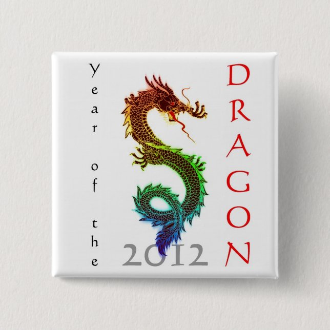 Jahr des Drachen 2012 Button (Vorderseite)