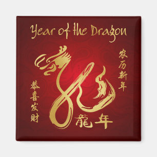 Jahr des Drachen 2012 - Chinesisches Neujahrsfest Magnet