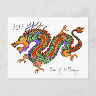 Jahr des Drachen 2012 Postkarte