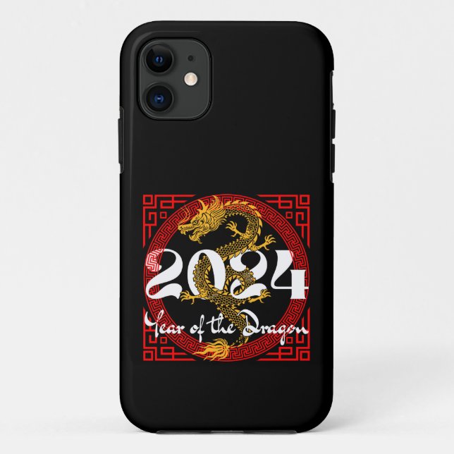 Jahr des Drachen 2024 Case-Mate iPhone Hülle (Rückseite)