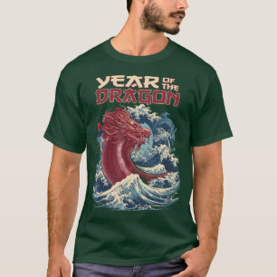 Jahr des Drachen 2024 chinesischer Neujahrsdrache  T-Shirt