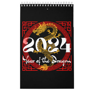 Jahr des Drachen 2024 Chinesisches Sternzeichen Kalender