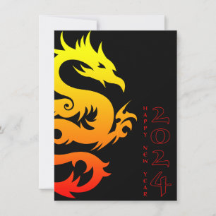 Jahr des Drachen 2024 Feiertagskarte