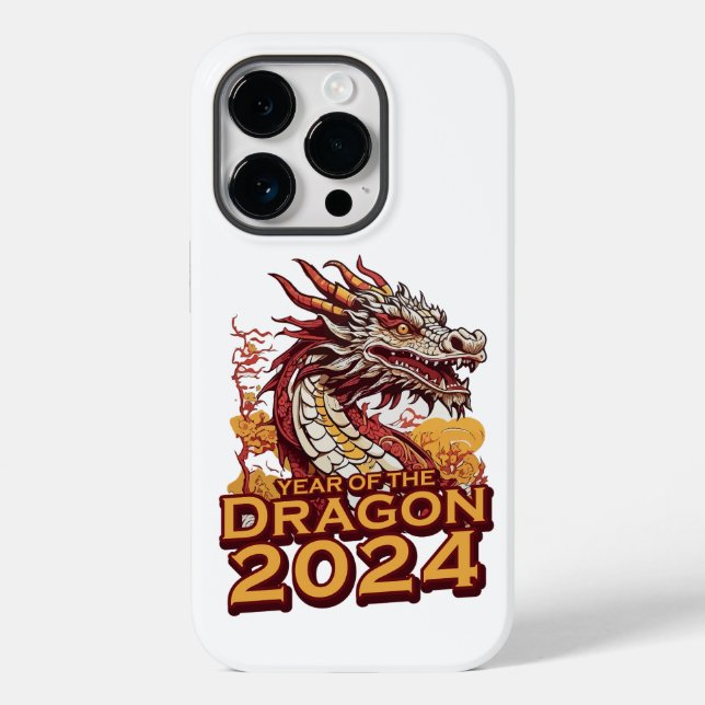 Jahr des Drachen 2024 iPhone 14 Hüllen, Dragon Case-Mate iPhone Hülle (Rückseite)