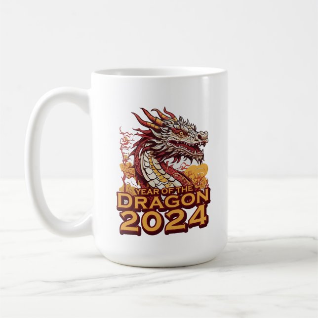 Jahr des Drachen 2024 Kaffeetasse (Links)