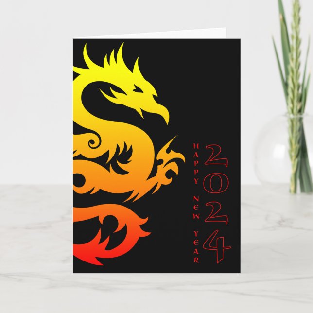 Jahr des Drachen 2024 Karte (Vorderseite)