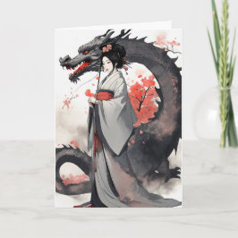 Jahr des Drachen 2024 Karte