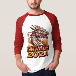 Jahr des Drachen 2024 Shirt der Männer, Drache
