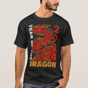 Jahr des Drachen 2024 Zodiac Chinesischer Mondfest T-Shirt