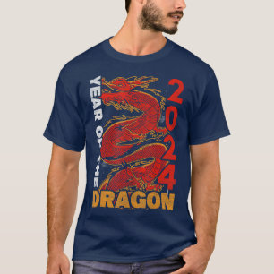 Jahr des Drachen 2024 Zodiac Chinesischer Mondfest T-Shirt