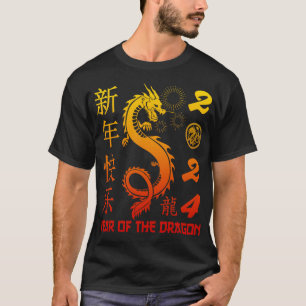 Jahr des Drachen 2024 Zodiac chinesisches Neujahr  T-Shirt