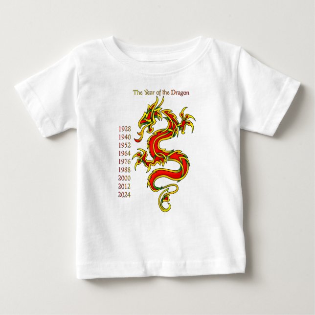 Jahr des Drachen Baby T-shirt (Vorderseite)