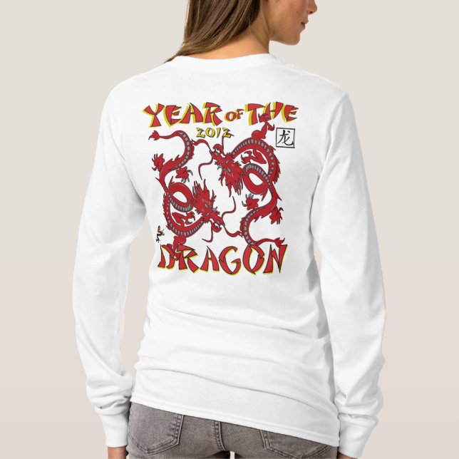 Jahr des Drachen - chinesischer Drache T-Shirt (Rückseite)