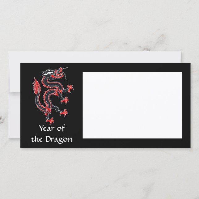 Jahr des Drachen Feiertagskarte (Vorderseite)