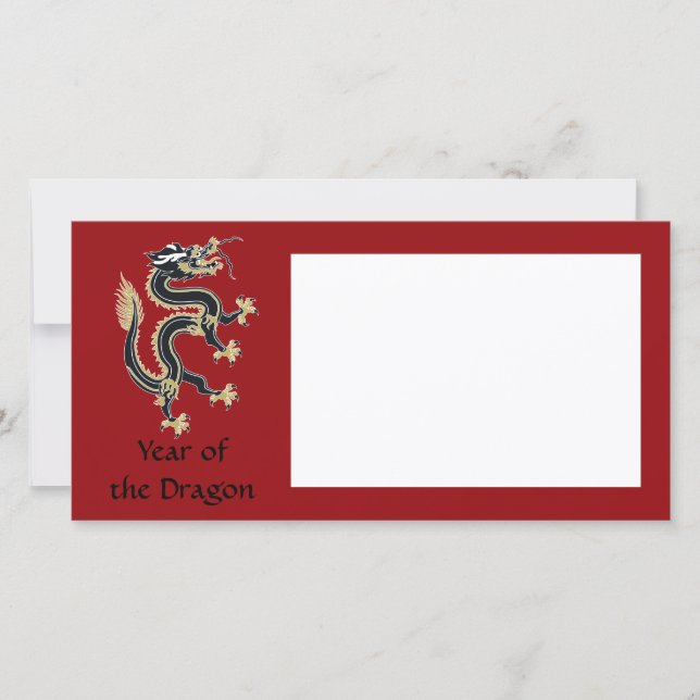 Jahr des Drachen Feiertagskarte (Vorderseite)