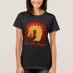 JAHR DES DRACHEN GOLD ROT T-Shirt