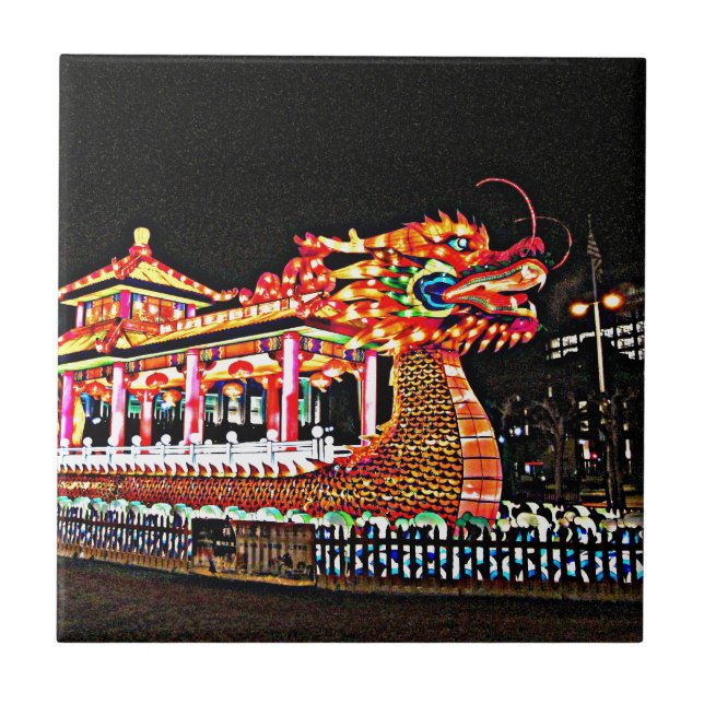 Jahr des Drachen in San Francisco Fliese (Vorderseite)
