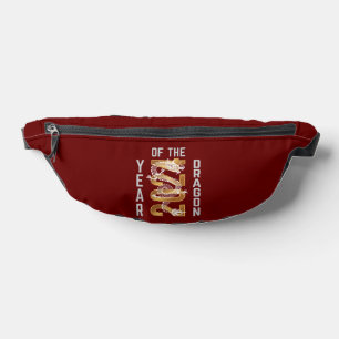 Jahr des Drachen Jahr 2024 Weiß Grau Gold Bauchtasche