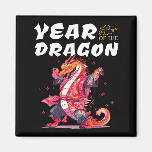 Jahr des Drachen Lustige Drachen Chinesisches Zodi Magnet