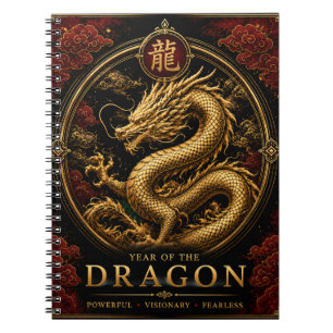 Jahr des Drachen Luxus-Chinesisches-Horoskop-Notiz Notizblock