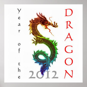 Jahr des Drachen-Posters 2012 Poster