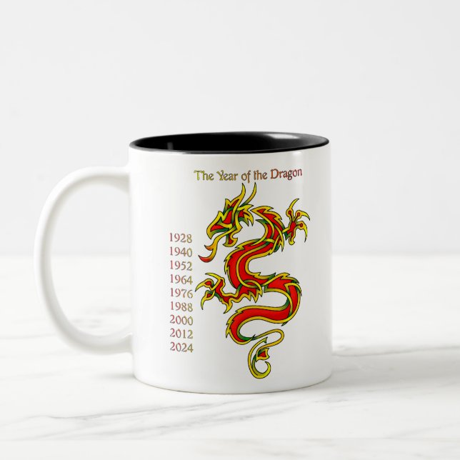 Jahr des Drachen Zweifarbige Tasse (Links)