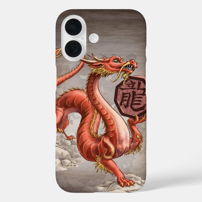 Jahr des Dragon Chinesisch Zodiac Art iPhone Fall Case-Mate iPhone Hülle (Rückseite)