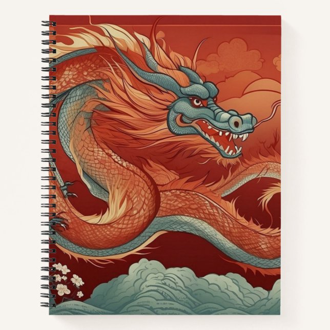 Jahr des Dragon-Notebooks Notizbuch (Vorderseite)